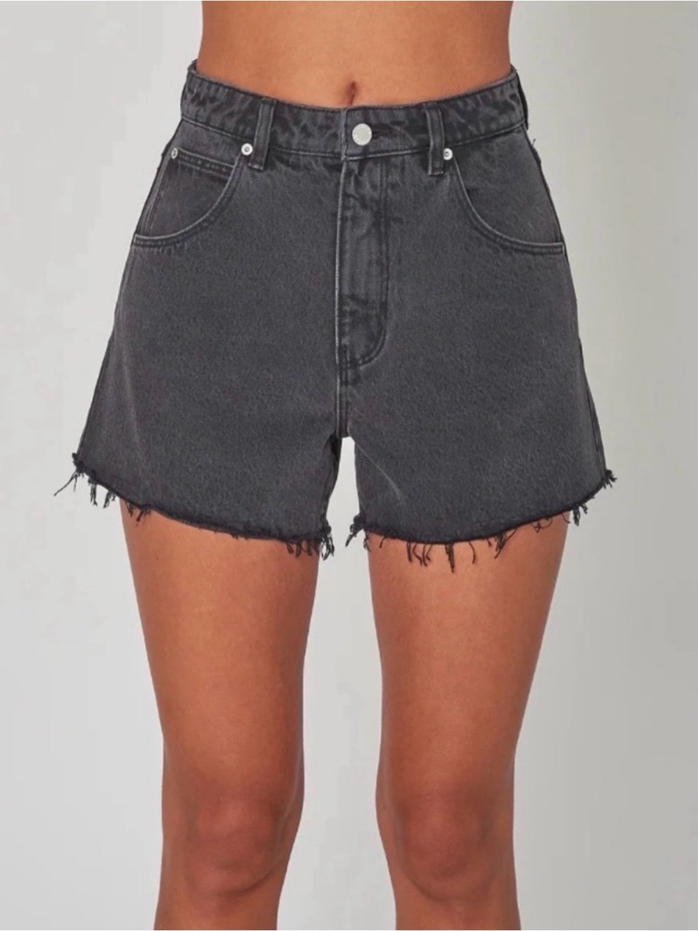ROLLA'S Mirage High Rise Loose Fit Frayed Denim Shorts